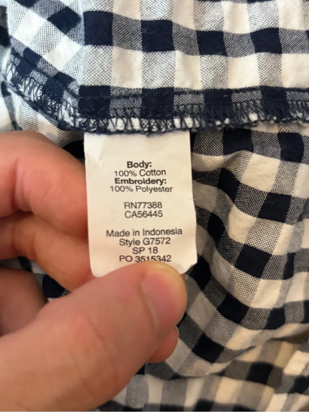 J.Crew Blouse Gingham Embroidered Square Neck Cottagecore Peasant Boho Sz small